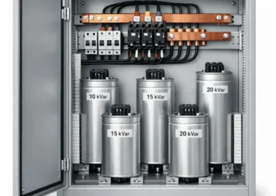 Quadro com banco de capacitores