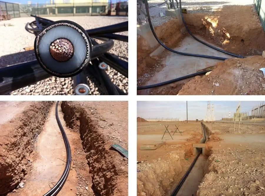 rede de energia subterrânea